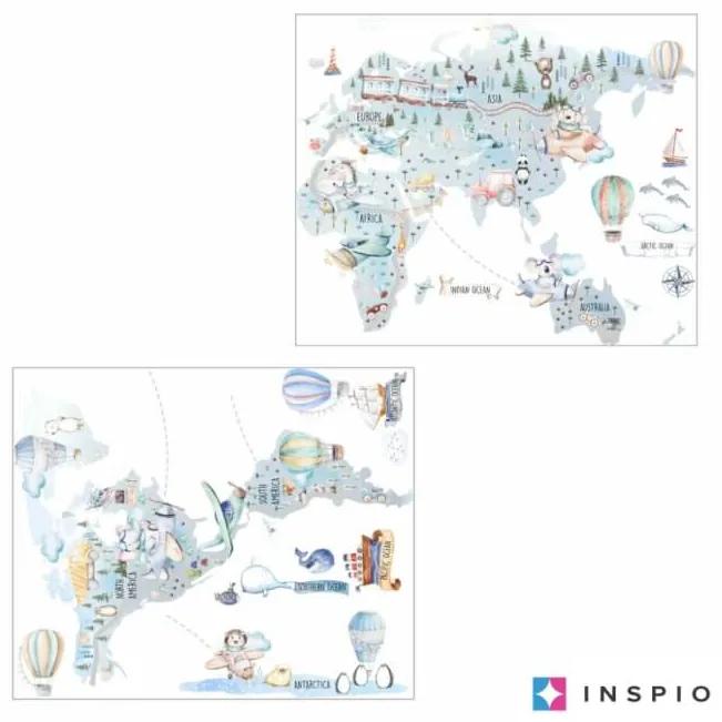 INSPIO Harta de călătorie a lumii pentru băieți