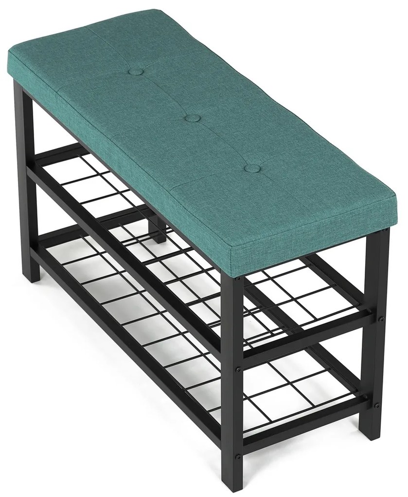 Raft pentru pantofi cu 2 rafturi, verde