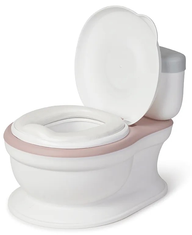 Olita de tip WC, muzicala, alb si rose