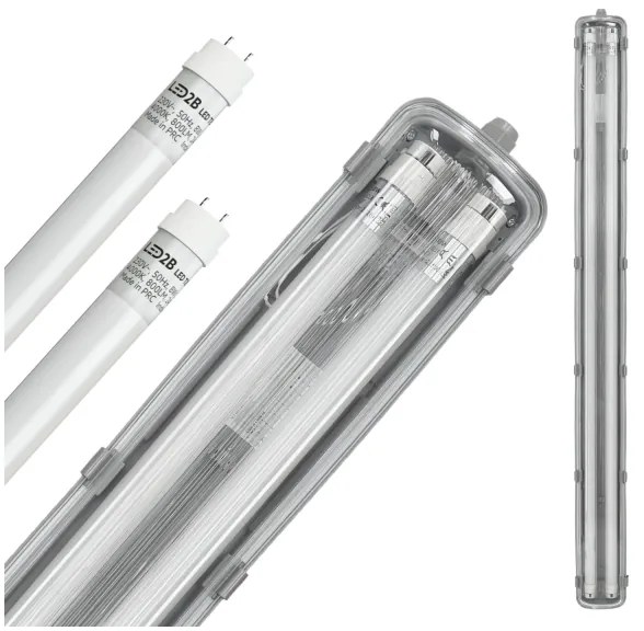 Corp de iluminat LED fluorescent industrial Brilagi OPTIMA T8 2xG13/18W/230V 4000K IP65 128 cm