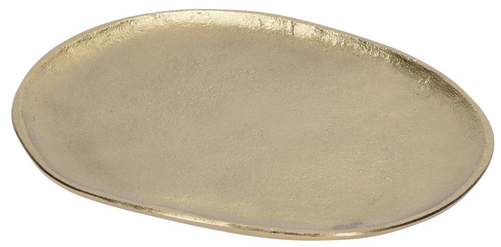Platou Serene din metal auriu 22x19 cm