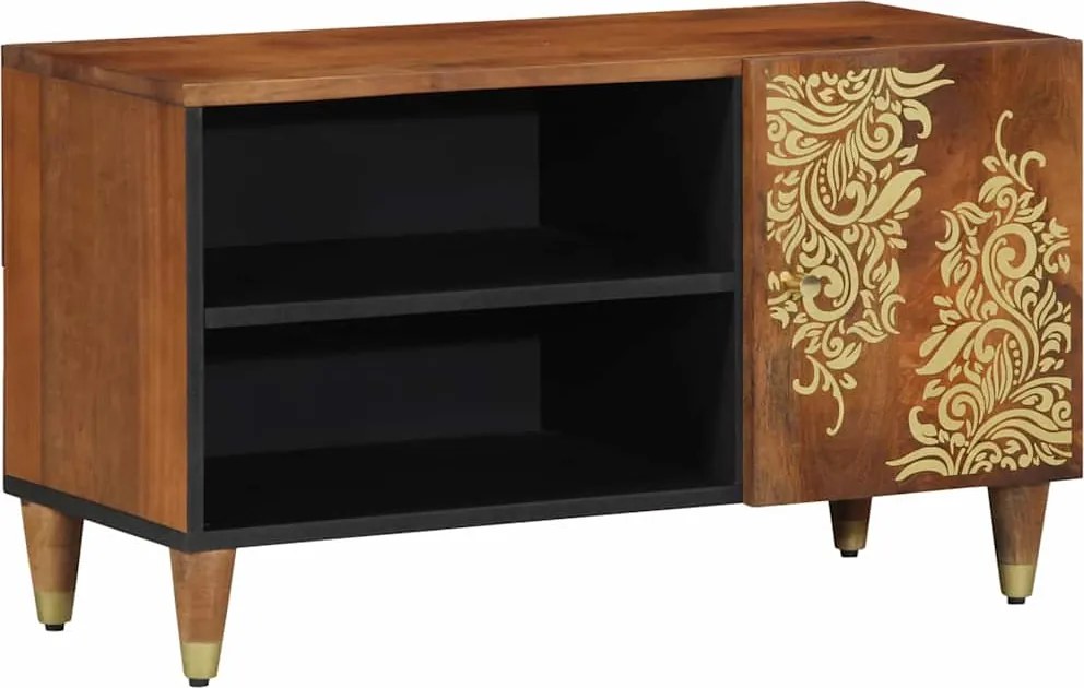 vidaXL Cabinet TV Maro miere 80 x 33 x 46 cm Lemn de mango solid