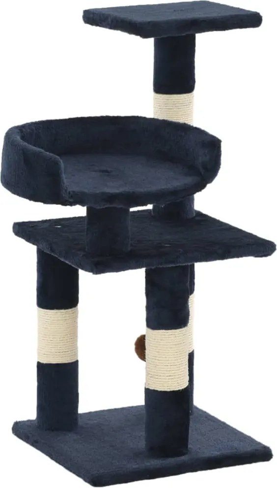 vidaXL Ansamblu pentru pisici, stâlpi din funie sisal, 65 cm, albastru