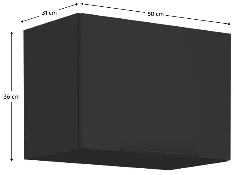 Dulap de bucătărie superior Sobera 50 GU 36 1F (negru). 1097004