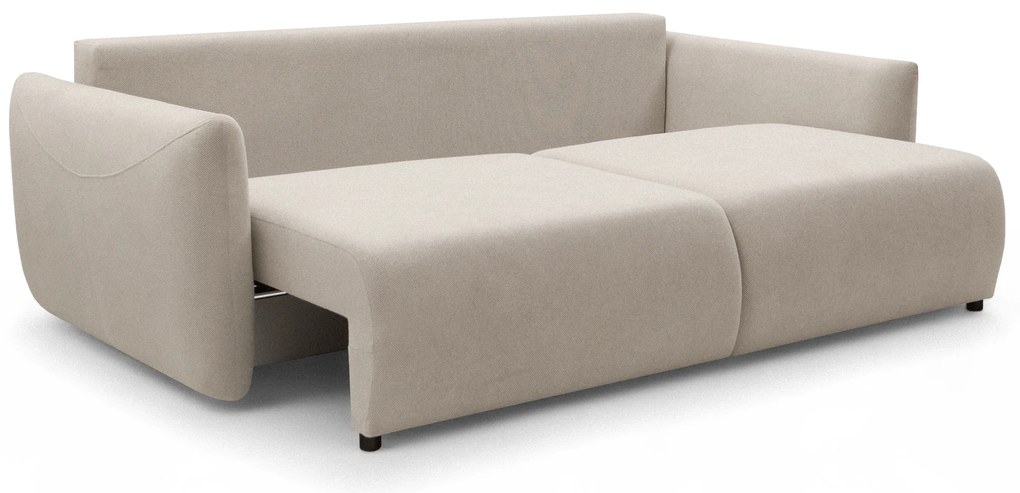 Canapea extensibilă Calma - tricot bej hidrofob Curio 09