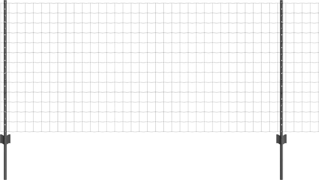 vidaXL Gard cu Stâlp Gri 1 x 10 m Oțel
