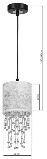 Lustră pe cablu ALMERIA 1xE27/60W/230V