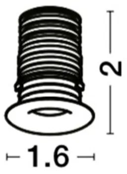 Mini Spot LED incastrabil tavan fals / plafon pentru baie IP44 TINY alb