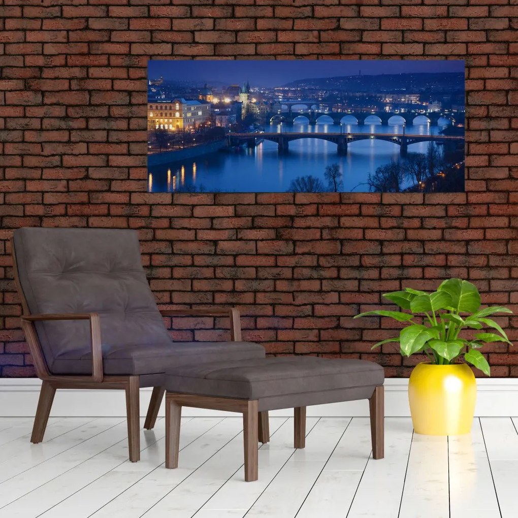 Tablou cu podurile din Praga (120x50 cm)