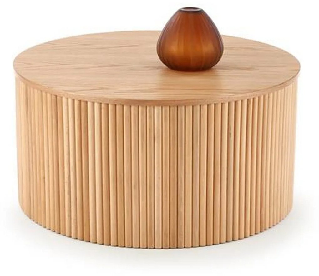 Masuta cafea rotunda din lemn Woody, 80x41 cm