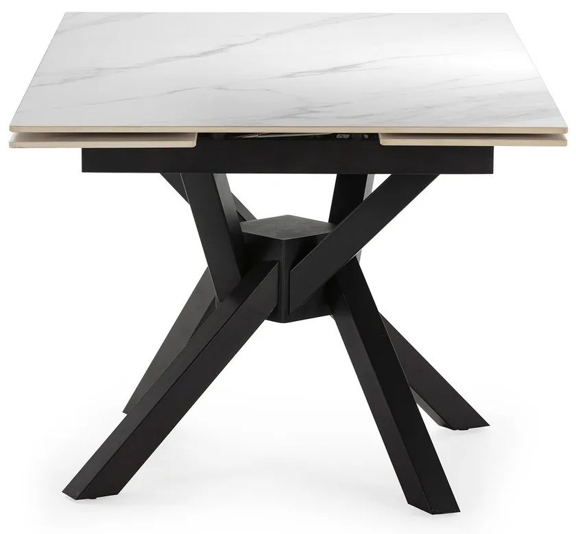 Masă de dining extensibilă cu blat din piatră cu blat suplimentar 90x150 cm Arlene – Marckeric