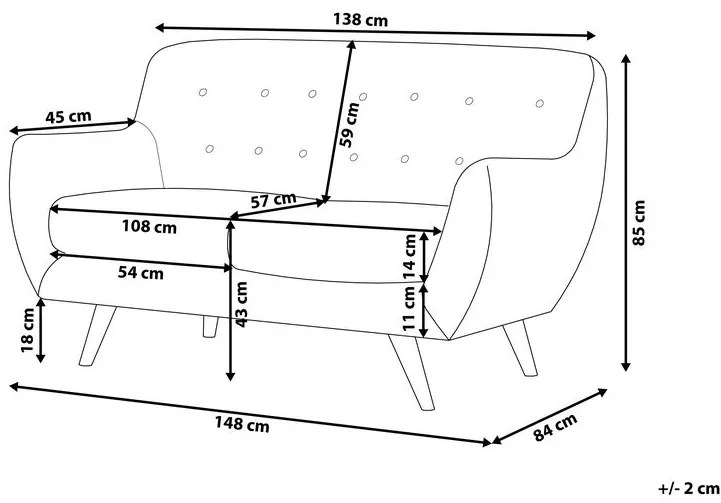 Canapea 2 locuri Bodmin (gri) . 1008558