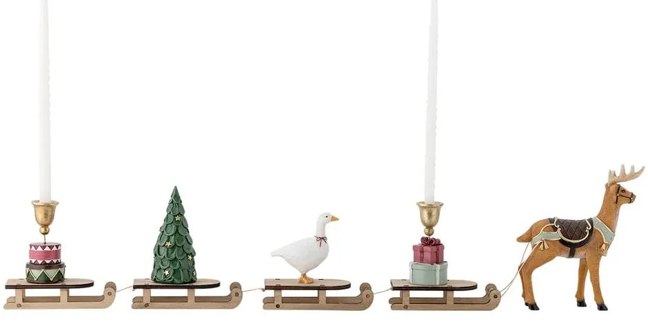 Sfeșnic din polirășină cu model de Crăciun Dasher – Bloomingville