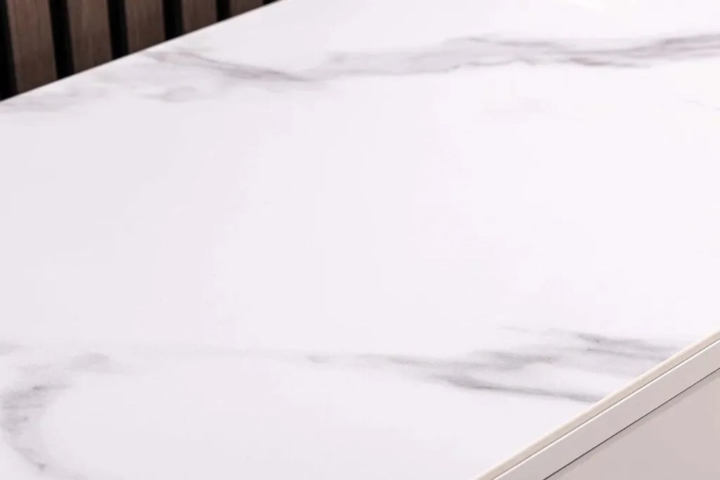 Comoda cu sertare si blat ceramic SAVOY 150cm alb