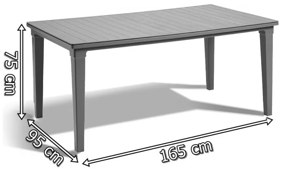 Set de mobilier de grădină Corfu Love max duo cu masă Futura maro