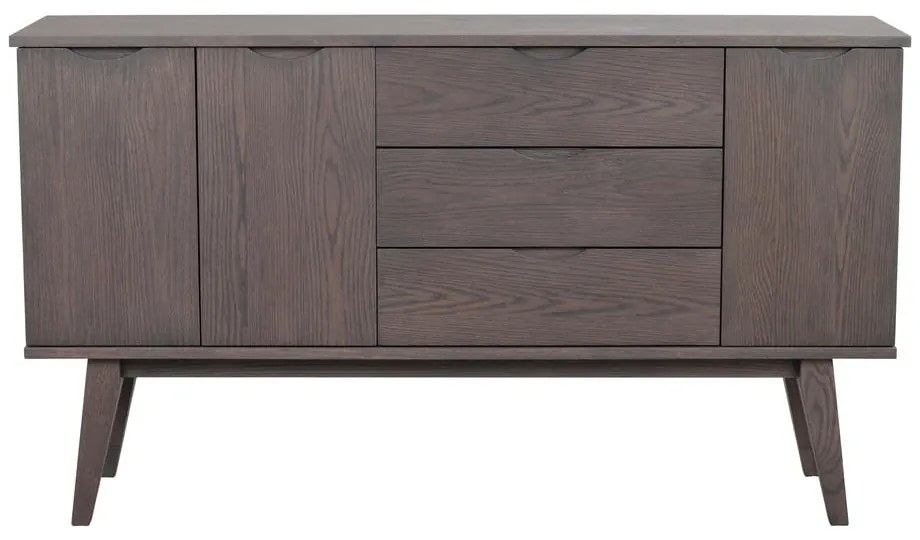 Comodă maro joasă cu aspect de lemn de stejar 150x85 cm Filippa – Rowico