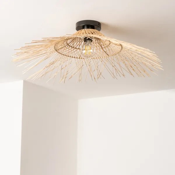 Brilagi - Lustră LED aplicată CERIA BOHO, 1xE27/40W/230V, Ø 70 cm, bambus