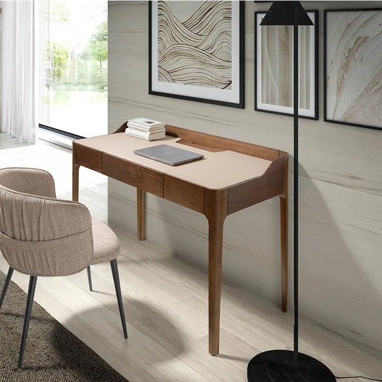 Birou deosebit design LUX Walnut-Leatherette