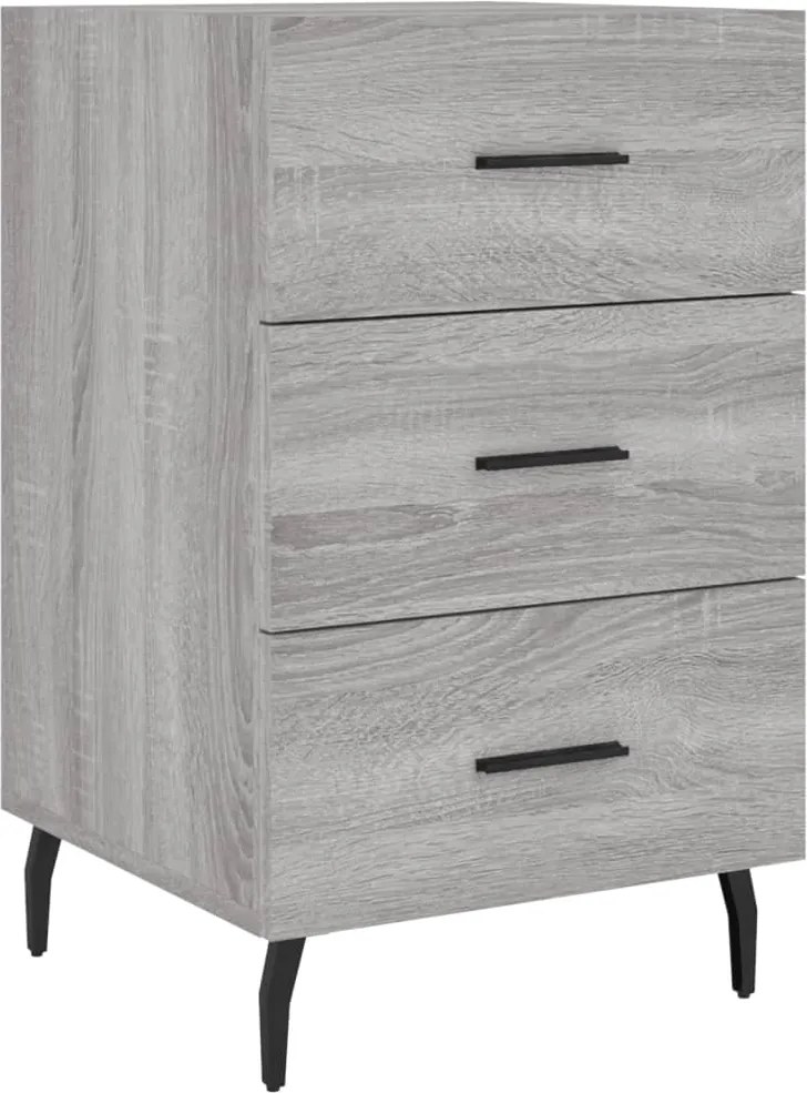 vidaXL Noptieră, gri sonoma, 40x40x66 cm, lemn compozit