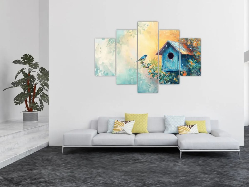 Tablou - Birdhouse, acuarelă, acuarelă (150x105 cm)