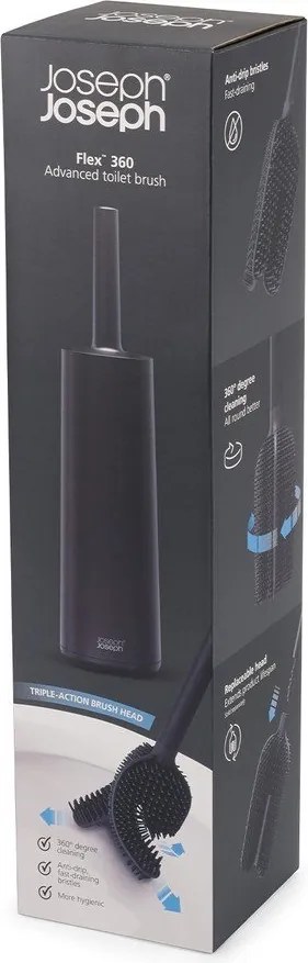 Perie de WC neagră Flex – Joseph Joseph