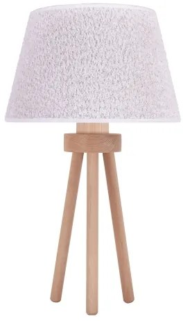 Lampă de masă Duolla BOUCLE 1xE27/15W/230V d. 28 cm alb/lemn