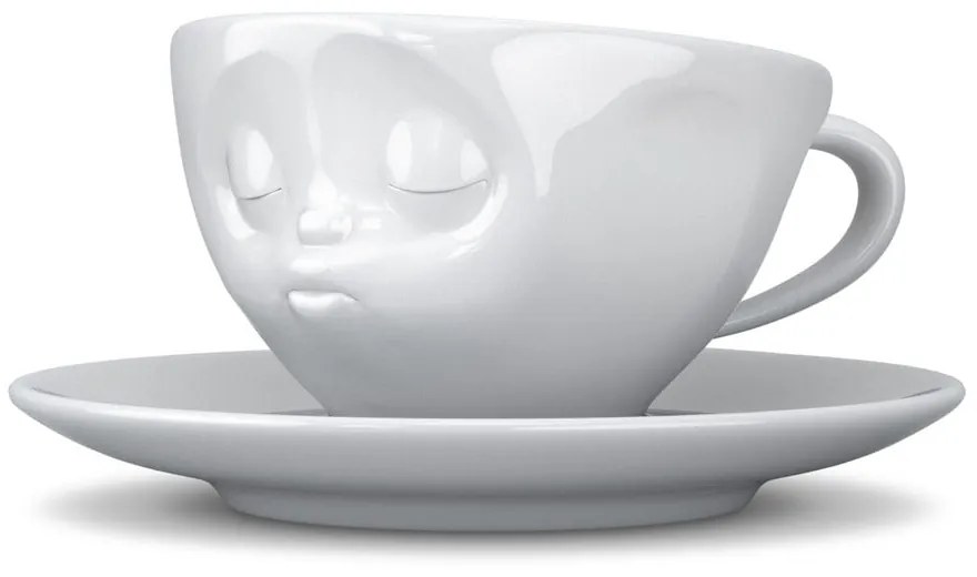 Ceașcă din porțelan pentru cafea 58products Kiss, 200 ml, alb