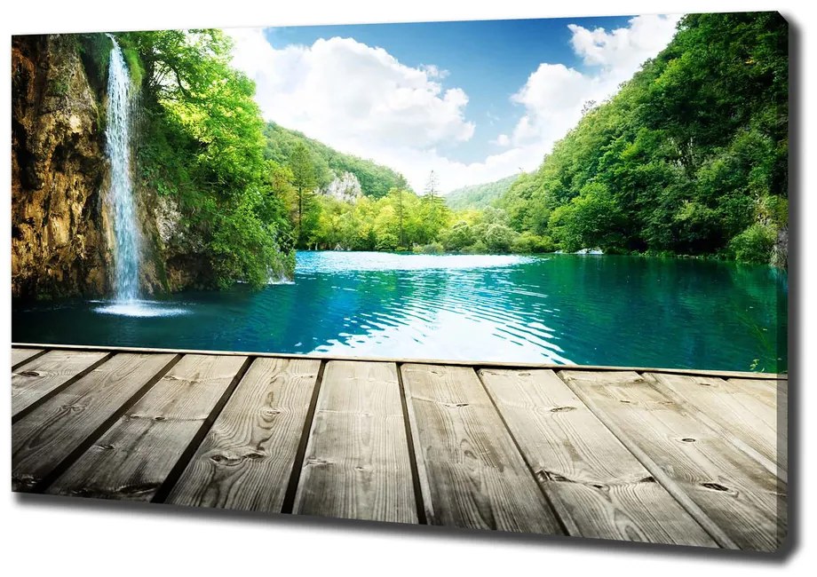 Tablou canvas Cascada din pădure