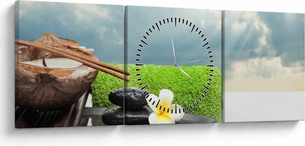 Tablou - Spa and relax (cu ceas) (90x30 cm)
