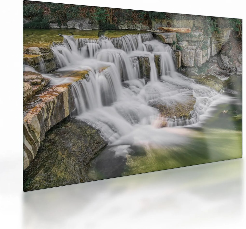 Tablou pe sticlă cu cascade (70x50 cm)