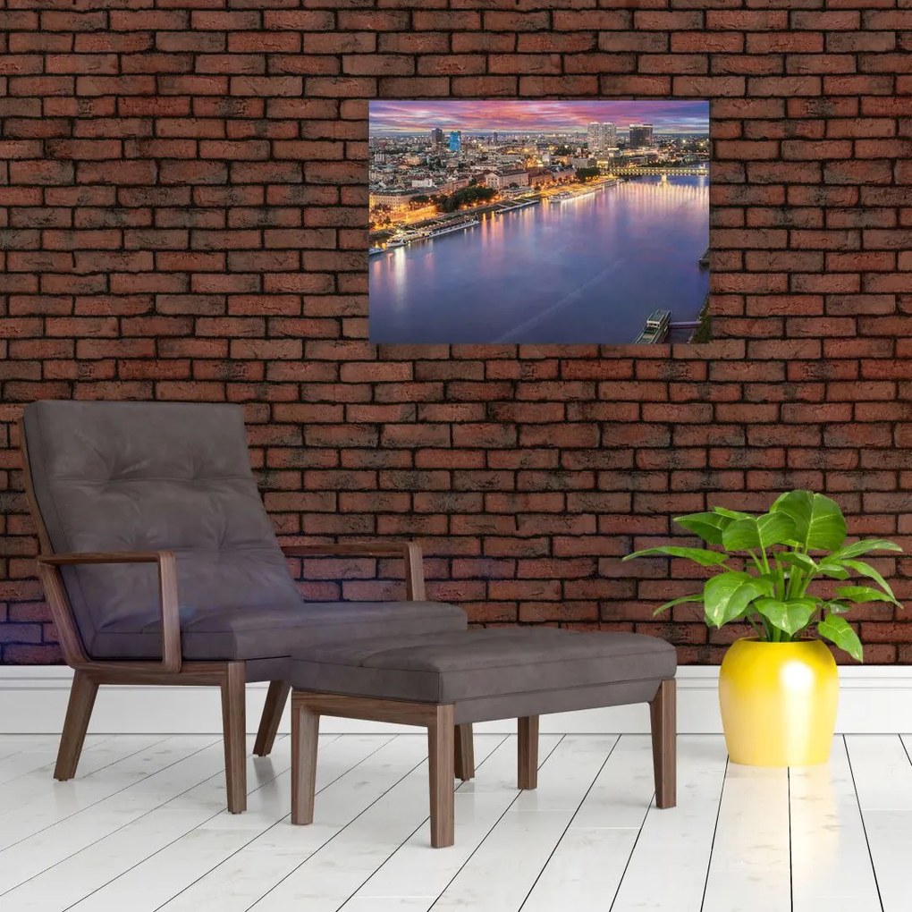 Tablou cu orașul Bratislava cu râu (70x50 cm)