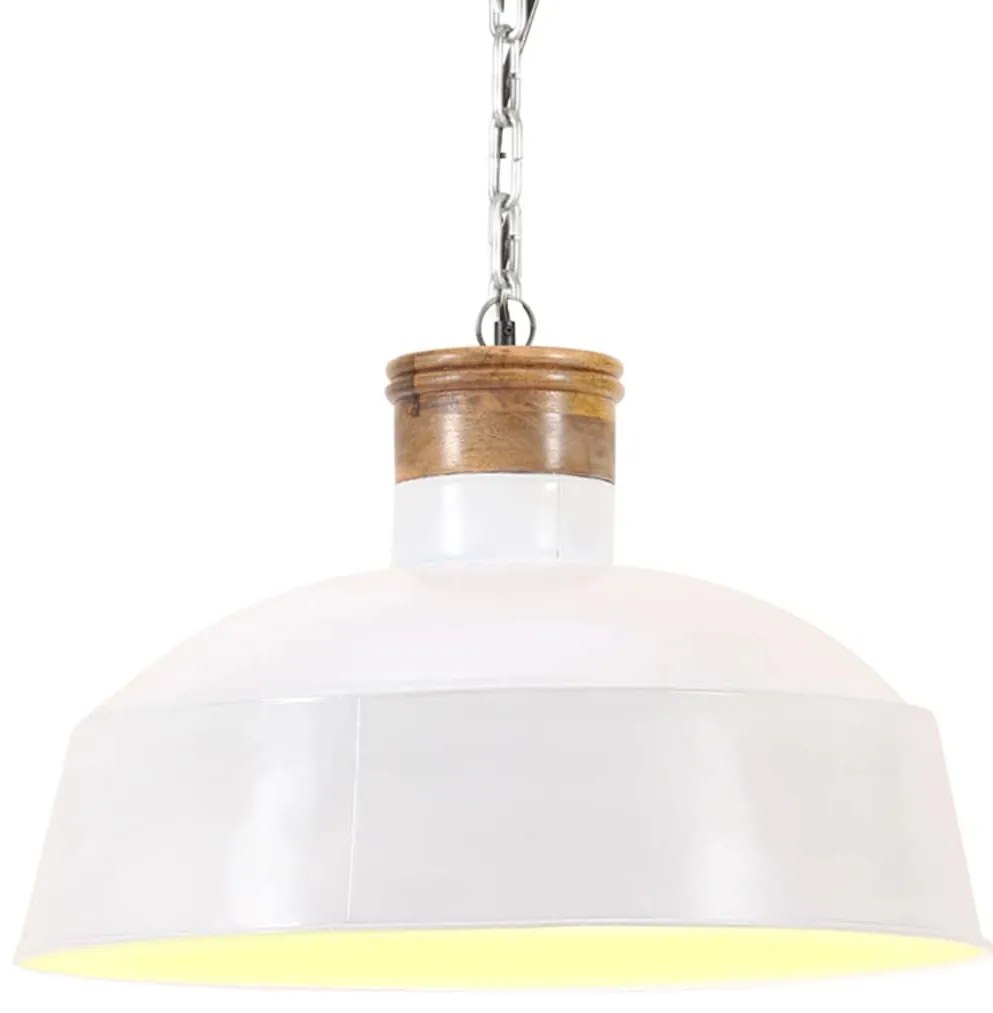 vidaXL Lampă suspendată industrială, alb, 32 cm, E27