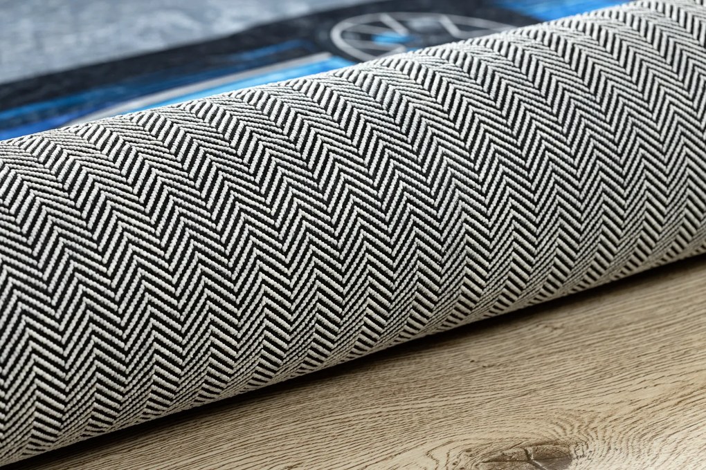 BAMBINO 41730 covor lavabil Mașină, cursă pentru copii anti-alunecare - gri / albastre