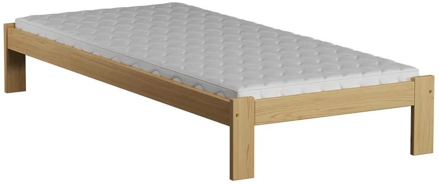 Pat din lemn Irys 100x200 nevopsit cu somieră