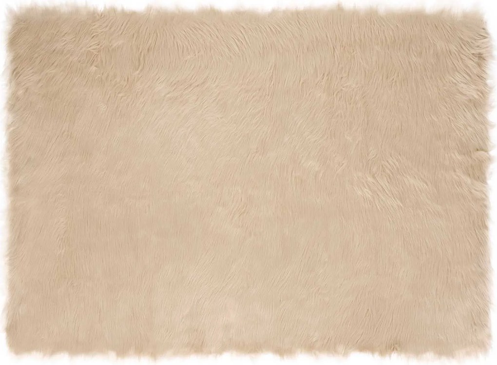 vidaXL Covor din Lână Faux Tafalla Bej 120 x 170 cm Poliester