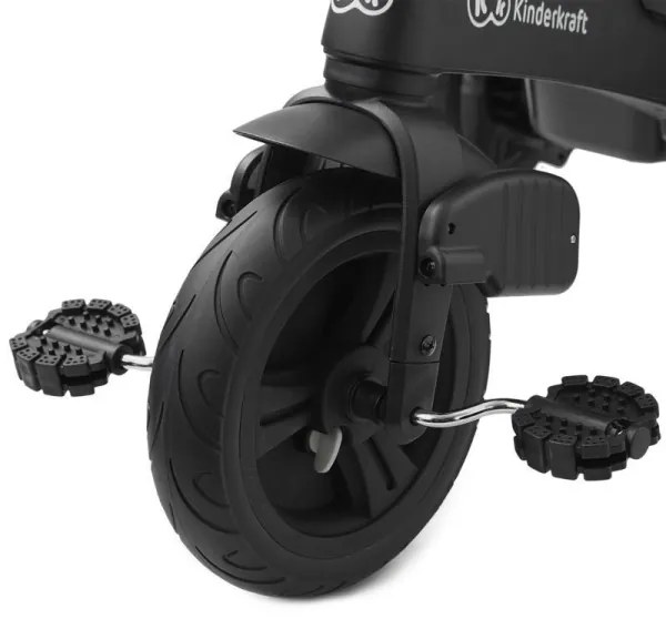 Tricicletă pentru copii 5v1 EASYTWIST gri/neagră KINDERKRAFT