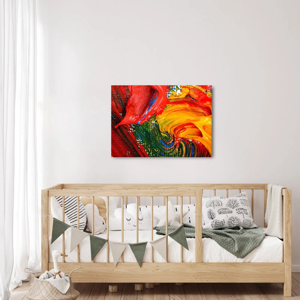 Tablou - Abstractizare albăstrire cu o perie (70x50 cm)