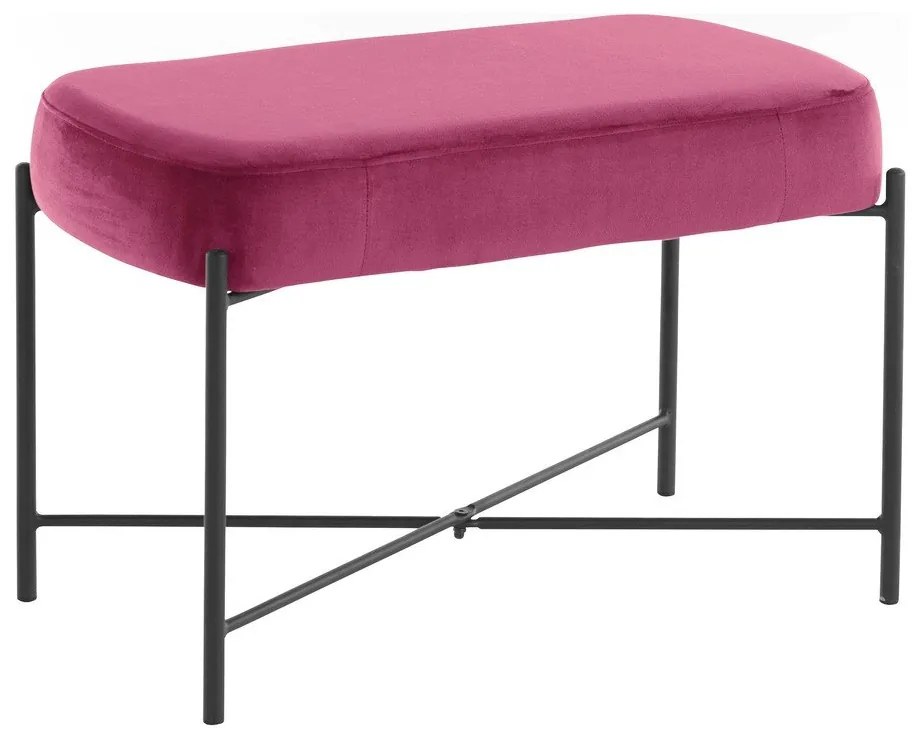 Bancă roz cu tapițerie din catifea Berry - Støraa