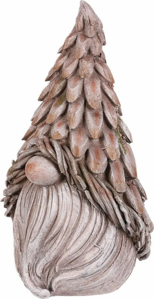 Decorațiune de grădină cap de pitic, gri, 24 x 21 x 43 cm