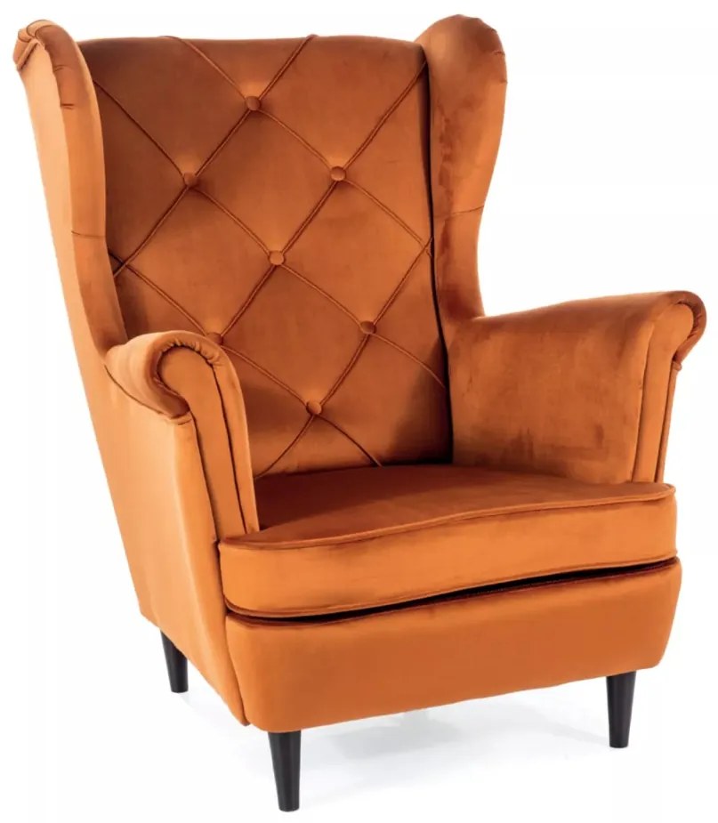 Fotoliu Lady velvet cinnamon/wenge Blu4215