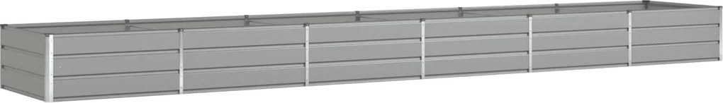 vidaXL Jardinieră Gri deschis 580 x 100 x 45 cm Oțel Galvanizat