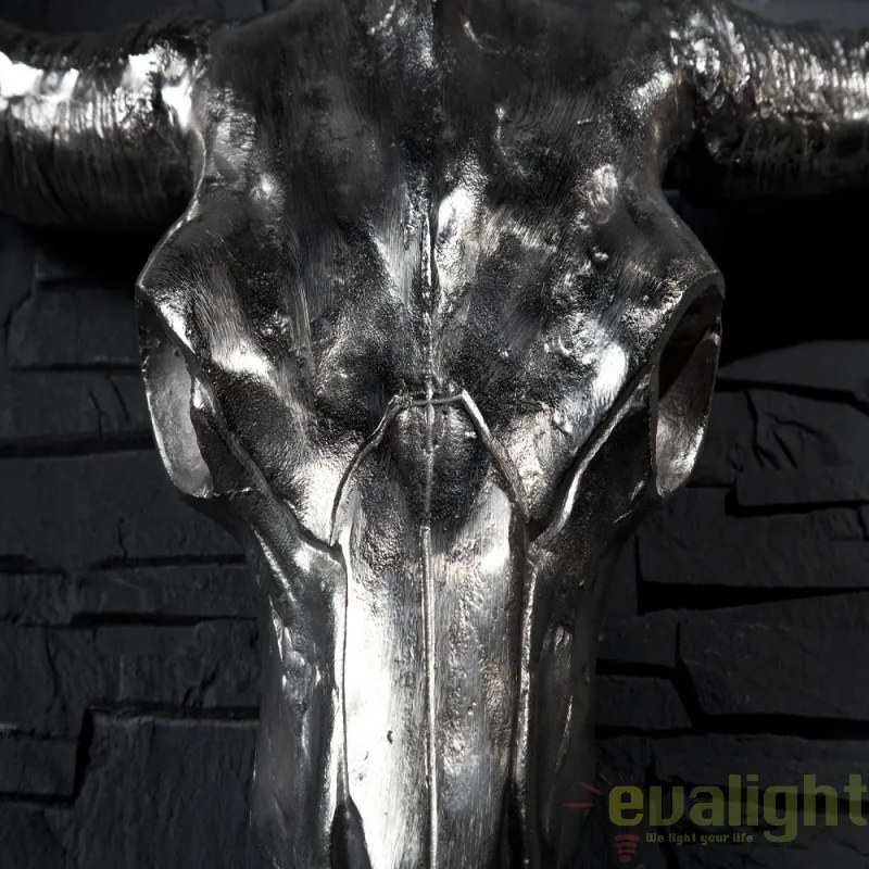 Decoratiune perete Matador Longhorn argintie A-19009 VC