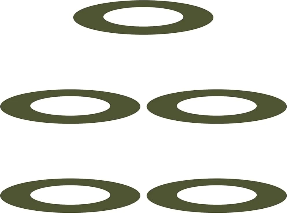 vidaXL potrivit pentru inele de copac plat 5 pcs Olivengrønn Ø40 / 70 cm