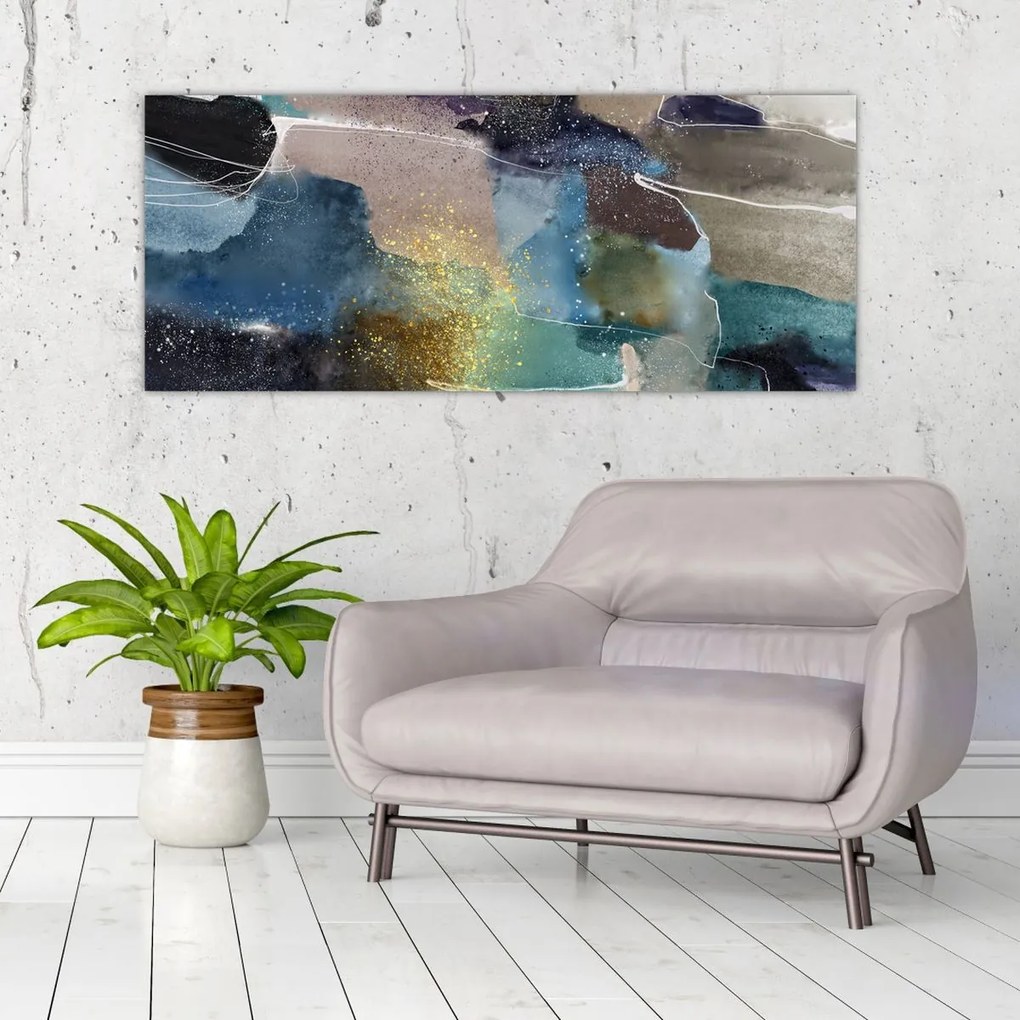 Tablou - Abstract acuarelă (120x50 cm)
