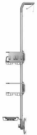 Simplehuman Suport reglabil pentru ușa dușului curafturi