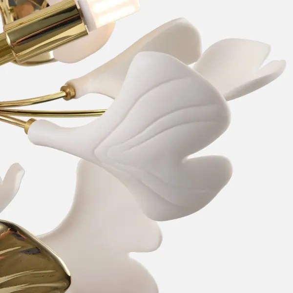 Zuma Line MX2858-6-EGN - Lustră aplicată LEAF 6xG9/42W/230V, aurie