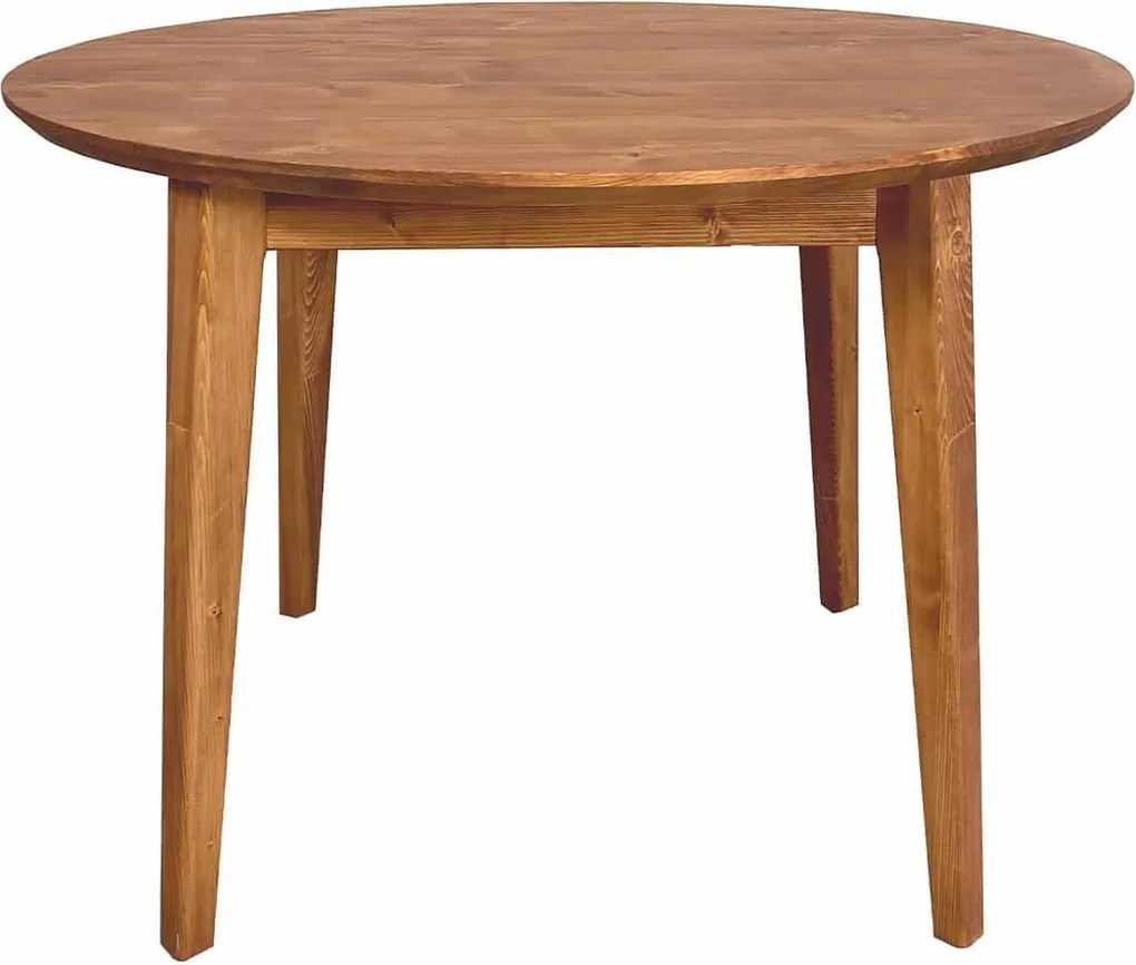 Masă lemn masiv Dining Rotundă Timeless 110x76 cm Whisky