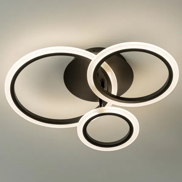 Lustră LED dimabilă aplicată Brilagi ORBITS LED/40W/230V 3000-6500K negru + telecomandă