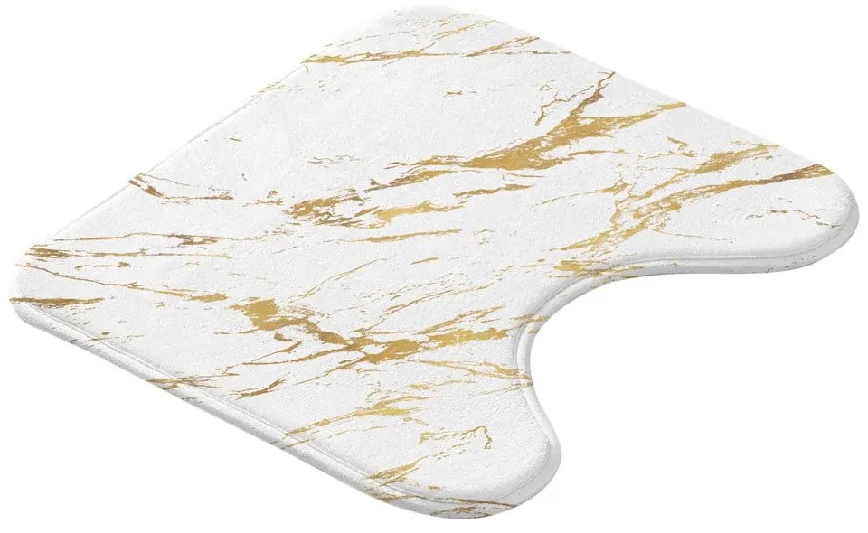 Covoraș de baie alb-auriu 45x45 cm Aquamarbre – douceur d'intérieur