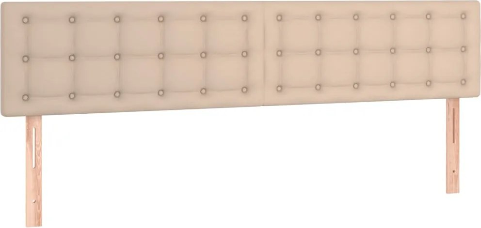 vidaXL Tăblii de pat, cappuccino, 200x5x78/88 cm, piele ecologică